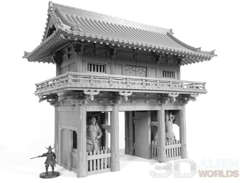 Feudal Japan Temple Gate | 3DAlienWorlds Fantasy and Historical Wargaming Terrain Role Playing Miniatures
