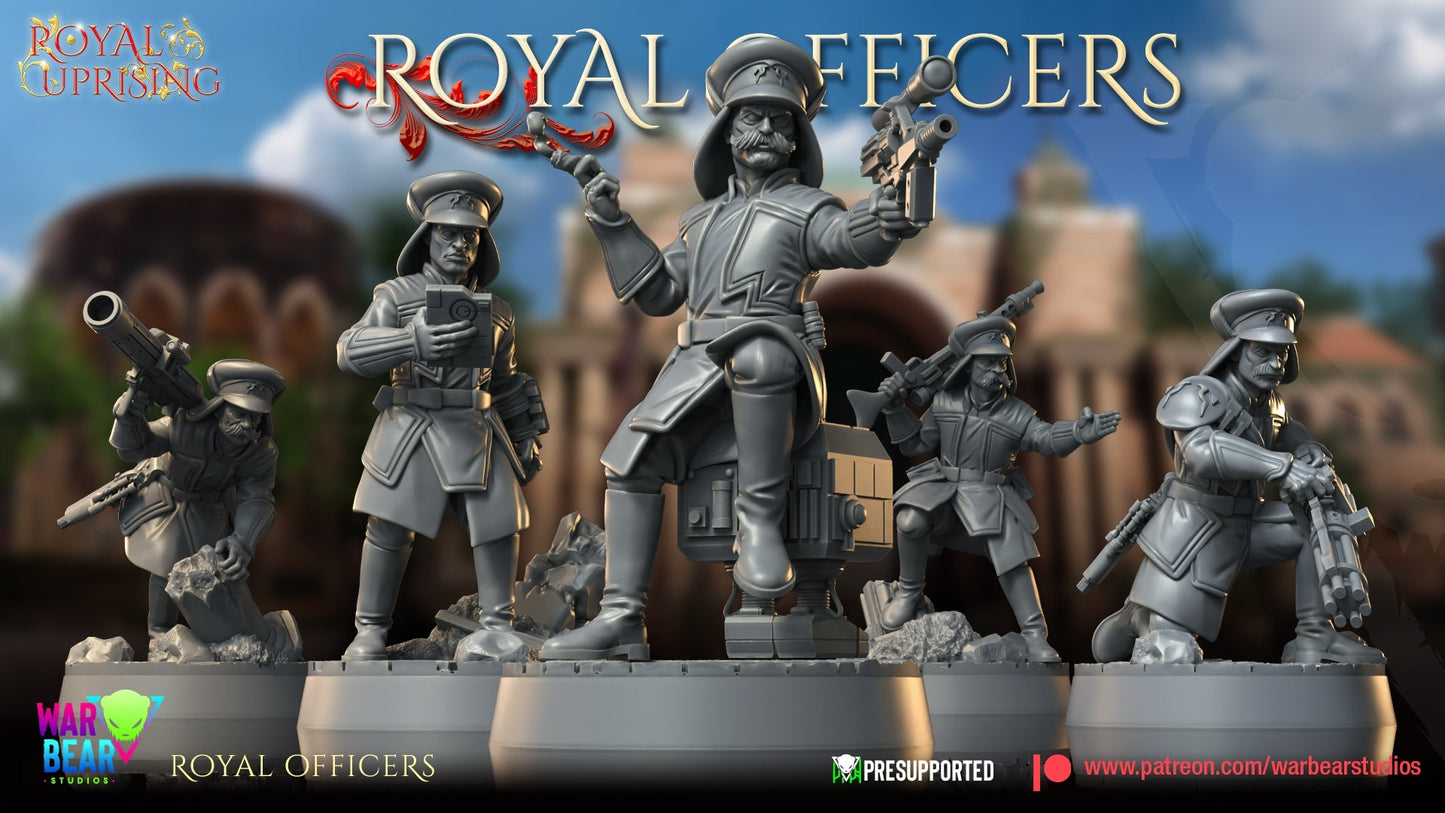 Royal Uprising Royal Officers | Warbear Studios 28mm SciFi Wargaming Miniatures Role Playing Miniatures