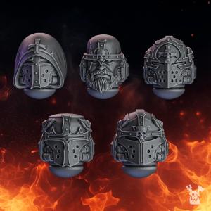 Pactum Aeturnum Crusader Heads | DakkaDakka.store Grimdark Wargaming Miniatures Role Playing Miniatures