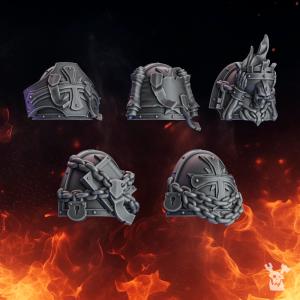 Pactum Aeturnum Crusader Shoulders | DakkaDakka.store Grimdark Wargaming Miniatures Role Playing Miniatures