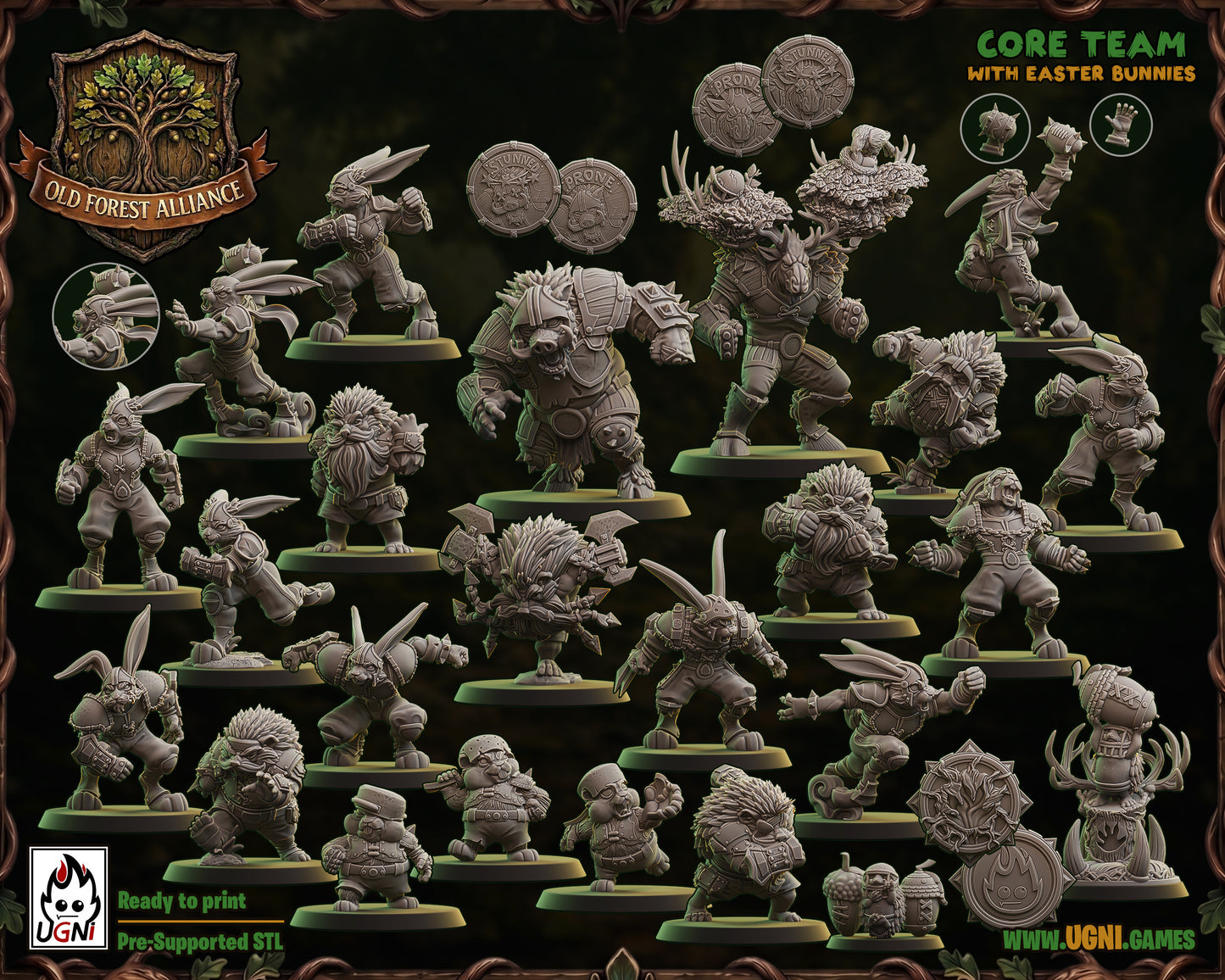 Old Forest Alliance Fantasy Football Team | Ugni Miniatures