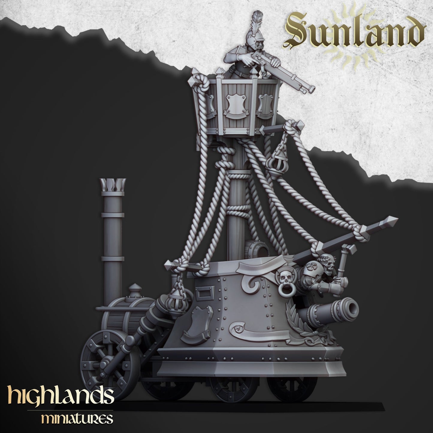 Sunland Ironclad Landship | Highlands Miniatures 28/32mm Fantasy Wargaming Miniatures Role Playing Miniatures