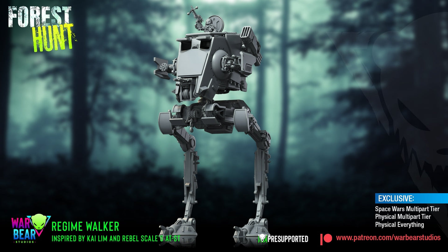 Forest Hunt Hijacked Walker 2 | Warbear Studios 28mm SciFi Wargaming Miniatures Role Playing Miniatures