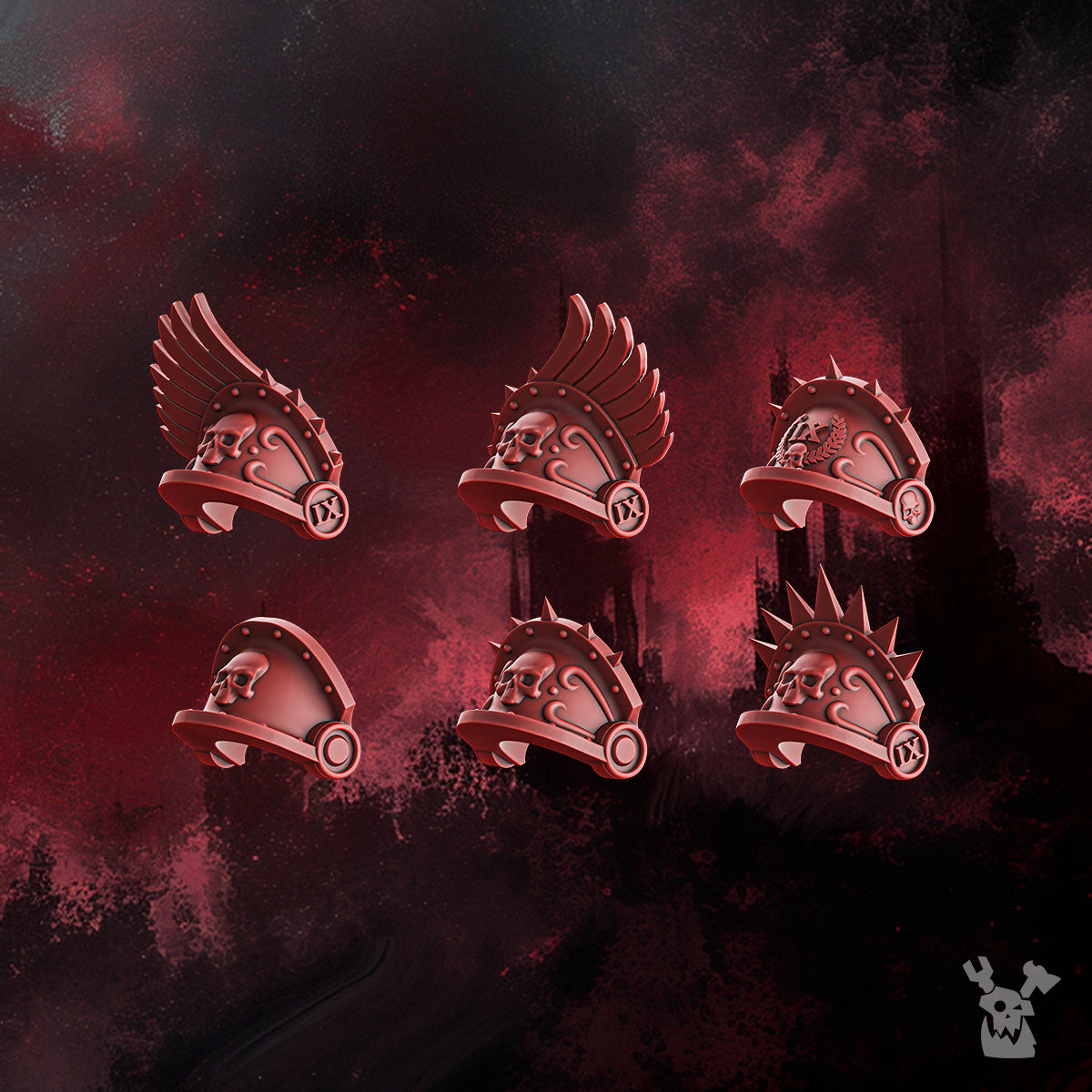 Crimson Wings Shoulder Pads | DakkaDakka.store Grimdark Wargaming Miniatures Role Playing Miniatures