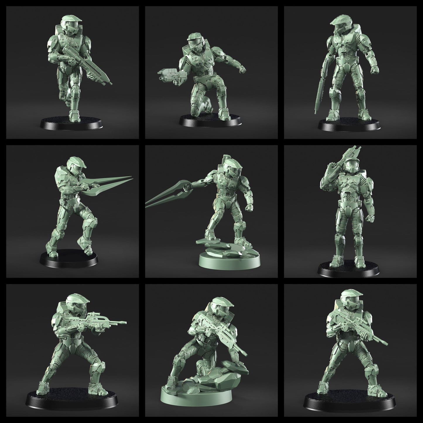 Spartans |Galactic Armory 32mm SCI-FI Wargaming Miniatures Role Playing Miniatures