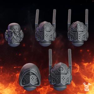 Pactum Aeturnum Knight Heads | DakkaDakka.store Grimdark Wargaming Miniatures Role Playing Miniatures