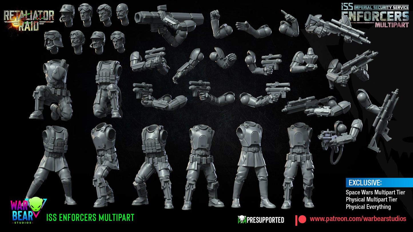 Regime ISS Enforcers Build Kit | Warbear Studios 28mm SciFi Wargaming Miniatures Role Playing Miniatures