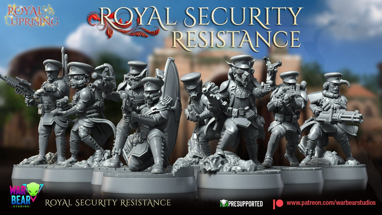 Royal Uprising Royal Security | Warbear Studios 28mm SciFi Wargaming Miniatures Role Playing Miniatures