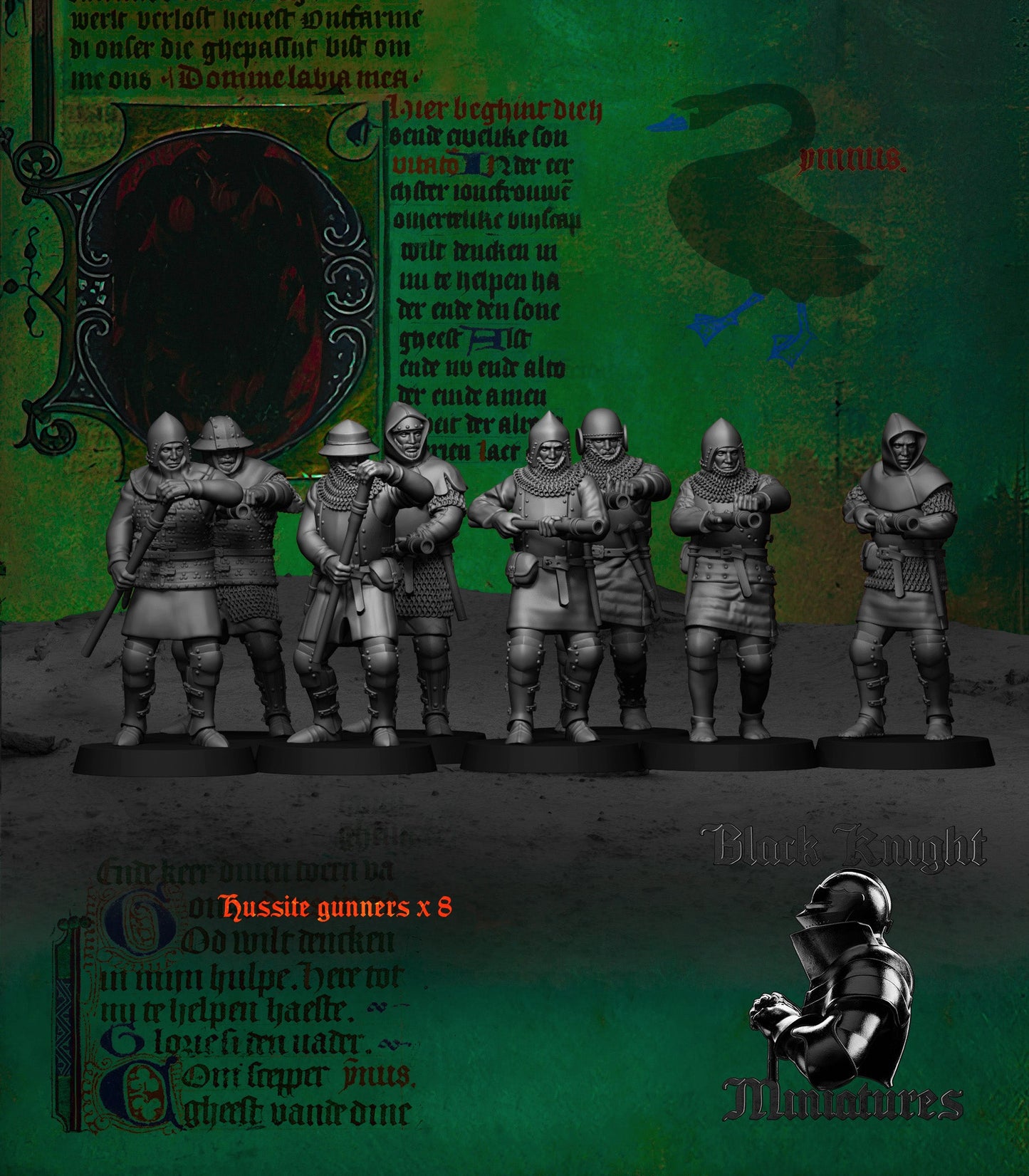 15th Century Hussite Handgunners | Black Knight Miniatures 28mm Historical Wargaming Miniatures Role Playing Miniatures