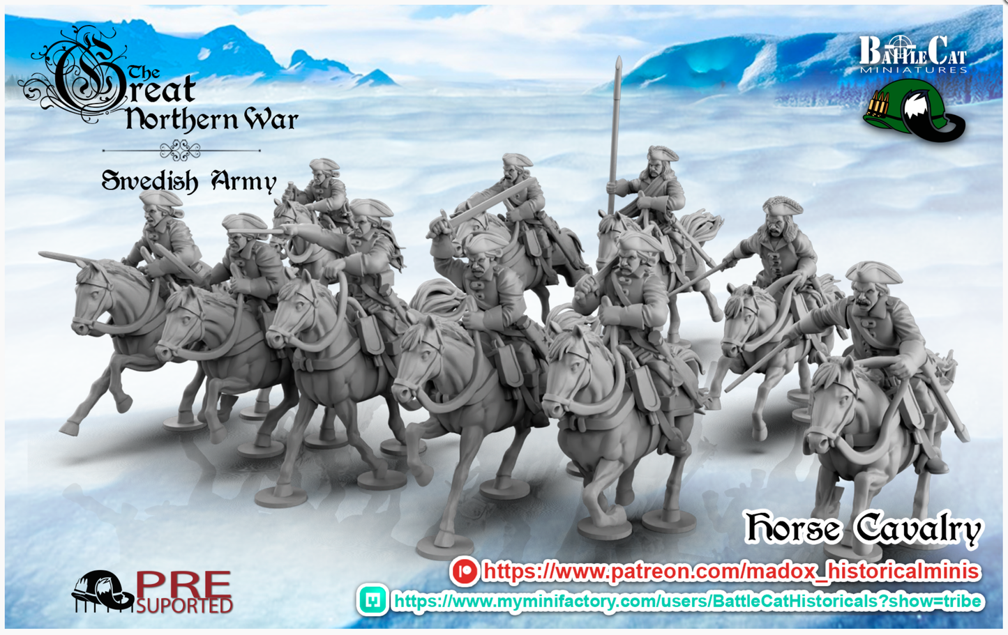 GNW Swedish Cavalry | Battlecat 28mm Historical Wargaming Miniatures Role Playing Miniatures