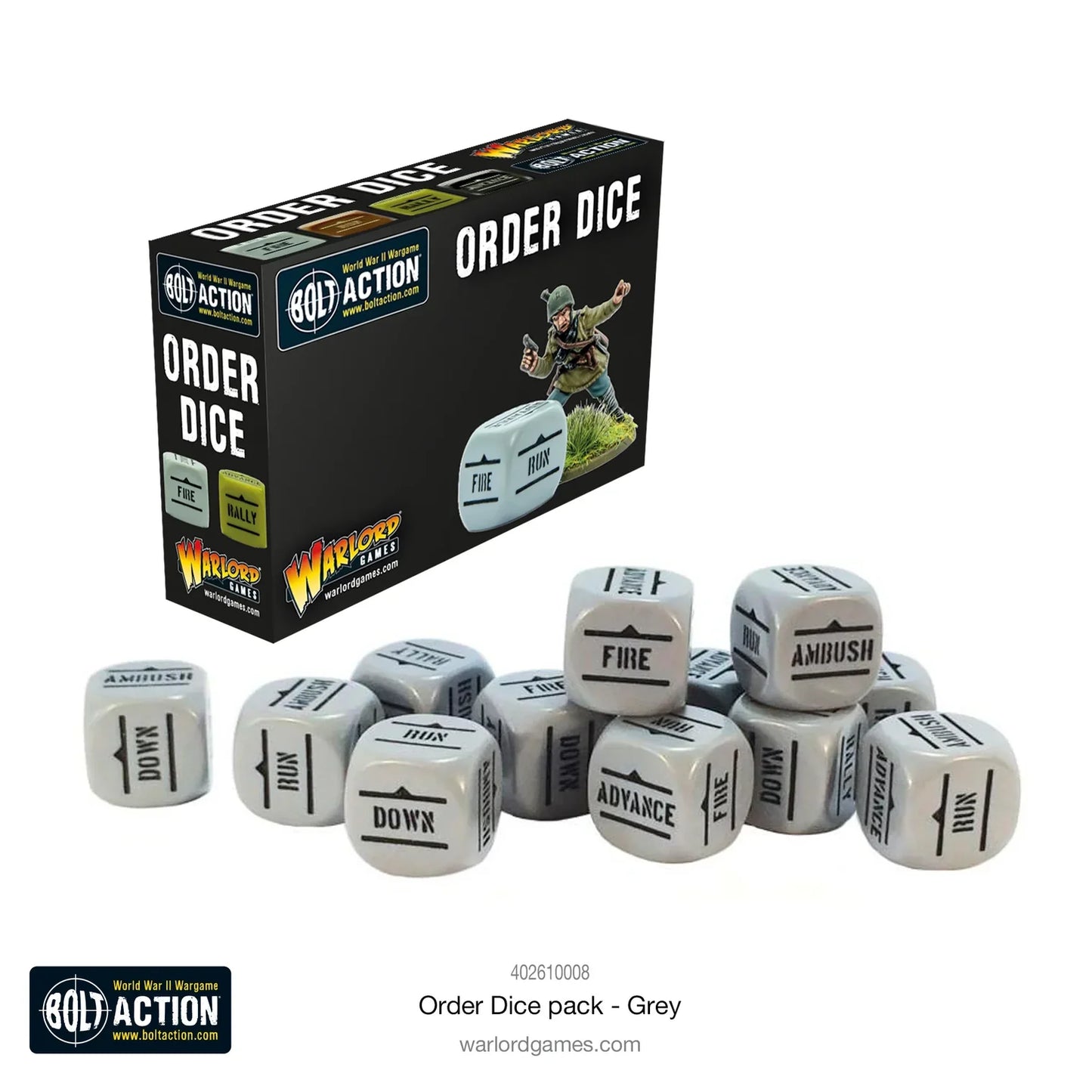 Bolt Action Konflikt '47 - Order Dice: Grey