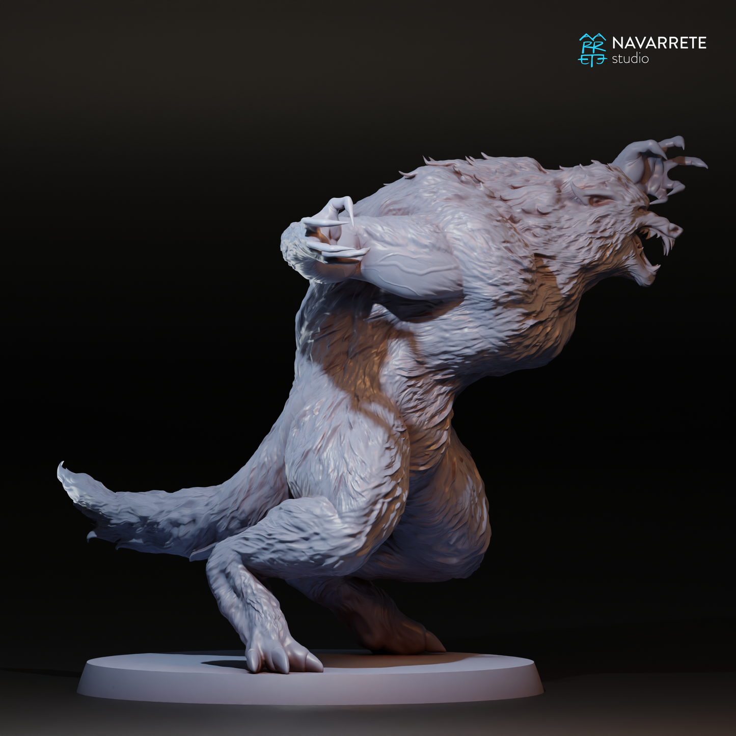 Werewolf Pose 3 | Navarrete Studios 25mm Fantasy Wargaming Miniatures
