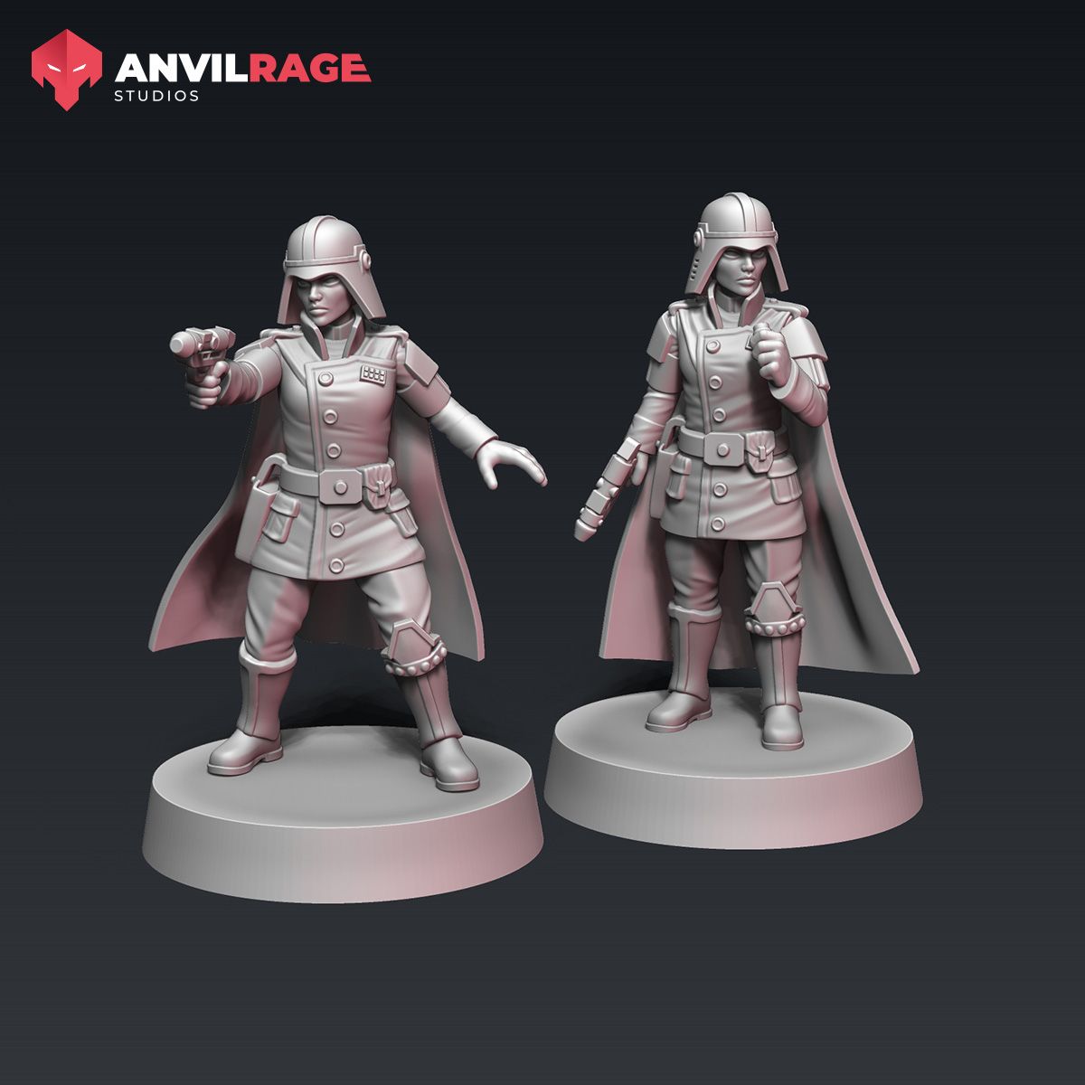 Empire Desert Officer | Anvilrage Galactic SciFi Miniatures 32mm 1/47 Legion Scale Role Playing Miniatures