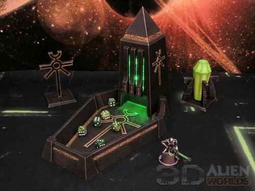 Necrontyr Dice Tray | 3DAlienWorlds Grimdark Wargaming Terrain Role Playing Miniatures