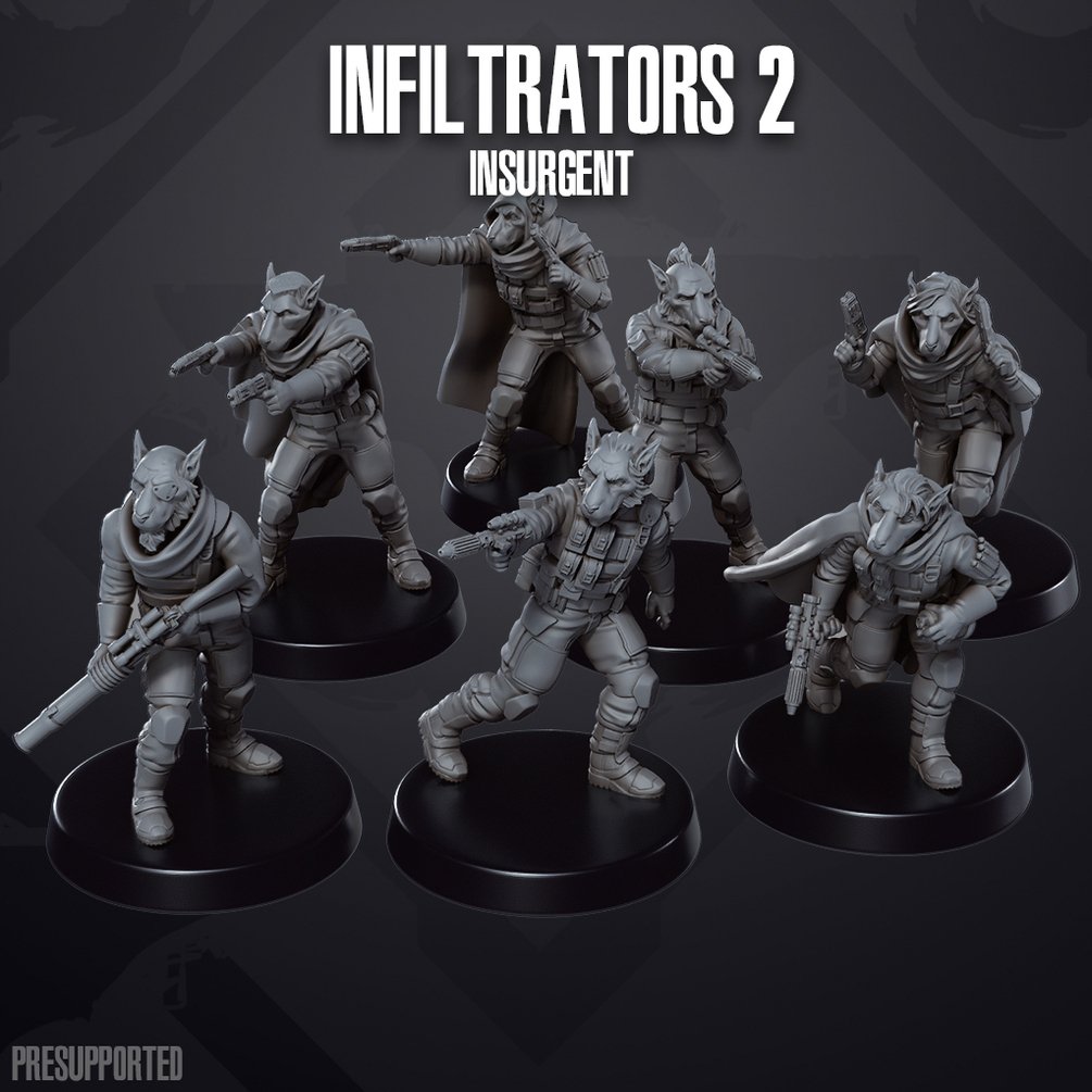 Space Wars: Insurgent Infiltrators 2 | Skullforge Studios 32mm Wargaming Miniatures Role Playing Miniatures