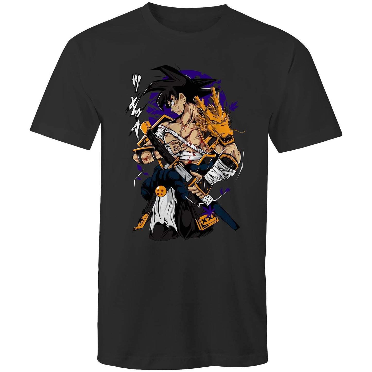 Fan Art Samurai Goku Tee Black / Small