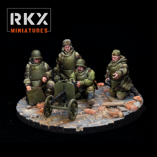 Soviet Engineer SG43 Team | RKX Miniatures 28mm WW2 Wargaming Miniatures Role Playing Miniatures