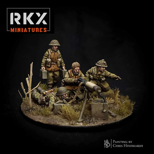 Operation Plunder Canadian Vickers HMG Team | RKX Miniatures 28mm WW2 Wargaming Miniatures Role Playing Miniatures