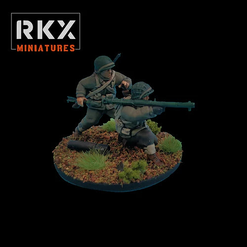 Late War US Bazooka Team | RKX Miniatures 28mm WW2 Wargaming Miniatures Role Playing Miniatures