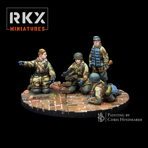 Fallschirmjager MG34 Team | RKX Miniatures 28mm WW2 Wargaming Miniatures Role Playing Miniatures