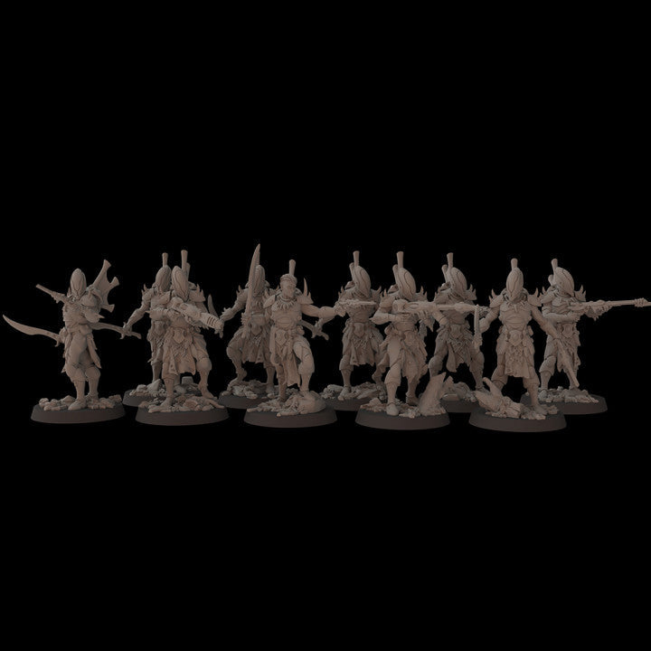 Exodite Space Elves Assault Troops | Fantasy Cult 32mm Grimdark Wargaming Miniatures Role Playing Miniatures