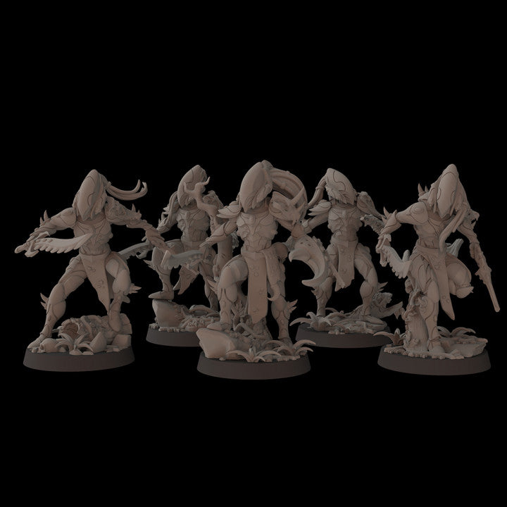 Exodite Space Elves Eviscerators | Fantasy Cult 32mm Grimdark Wargaming Miniatures Role Playing Miniatures