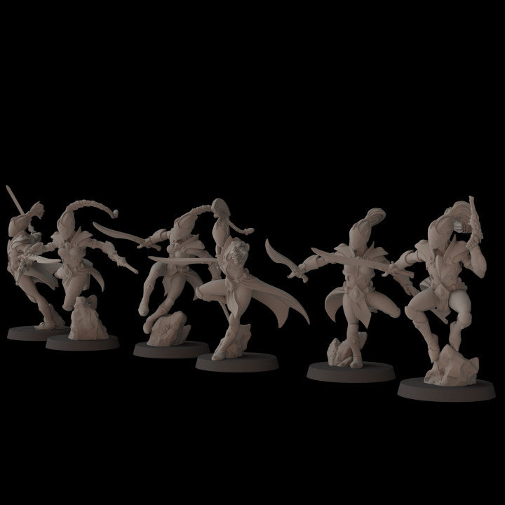 Space Elves Aeterni Battle Dancers | Fantasy Cult 32mm Grimdark Wargaming Miniatures Role Playing Miniatures