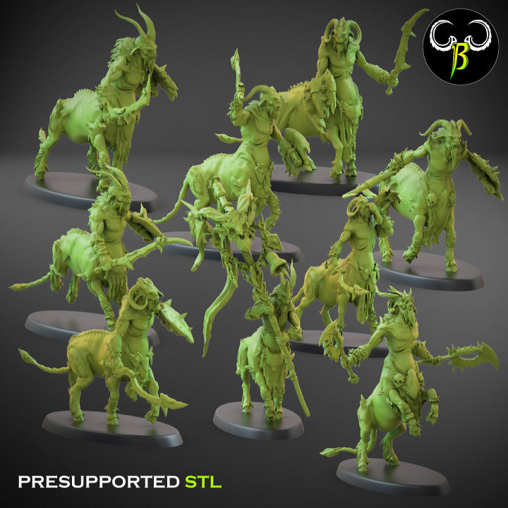 Fallen Beasts Horned Riders Swords | Claybeast Creations 28mm Fantasy Wargaming Miniatures Role Playing Miniatures