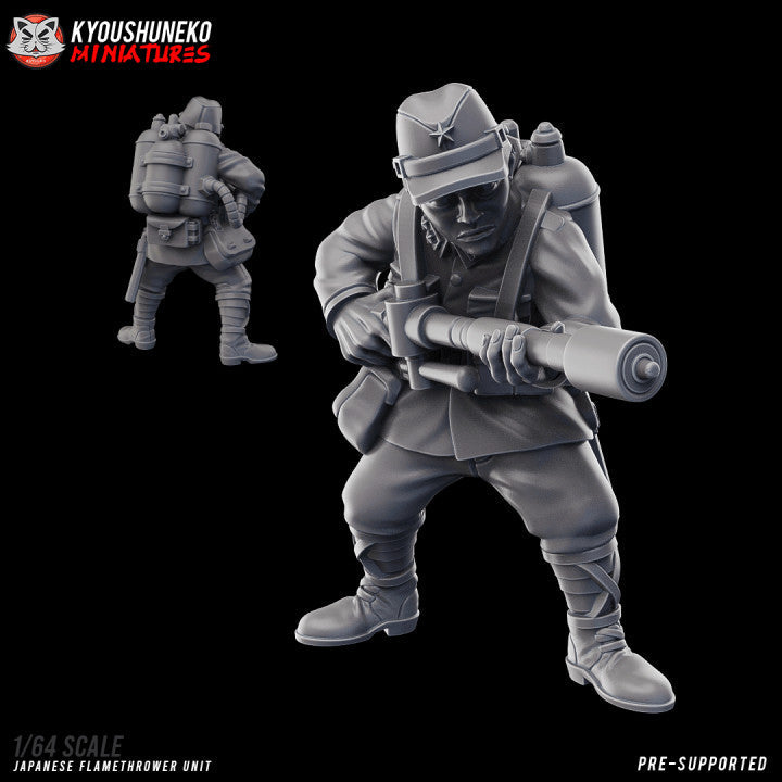 Imperial Japanese Flamethrower | Kyoushuneko 28mm WW2 Wargaming Miniatures Role Playing Miniatures