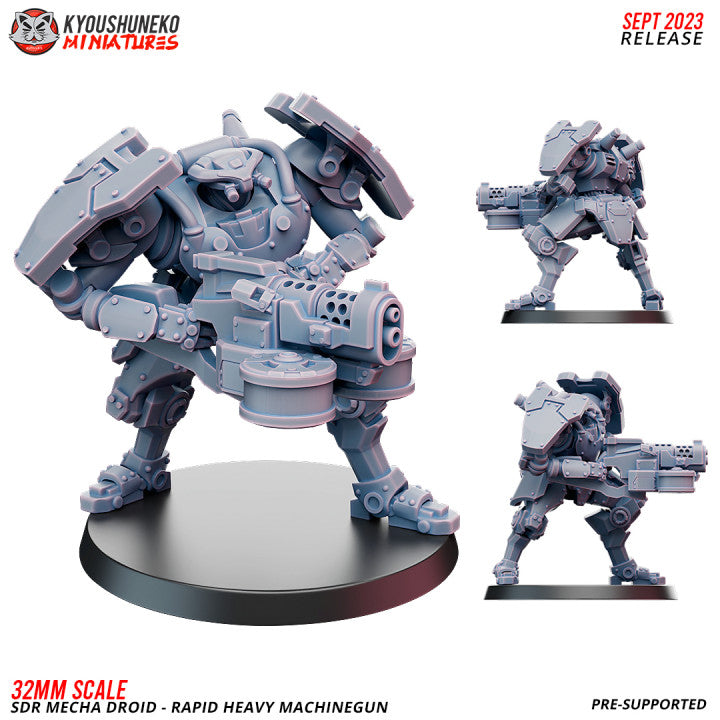 Sikh Desert Raiders Mecha Droid HMG | Kyoushuneko 32mm Grimdark Wargaming Miniatures Role Playing Miniatures