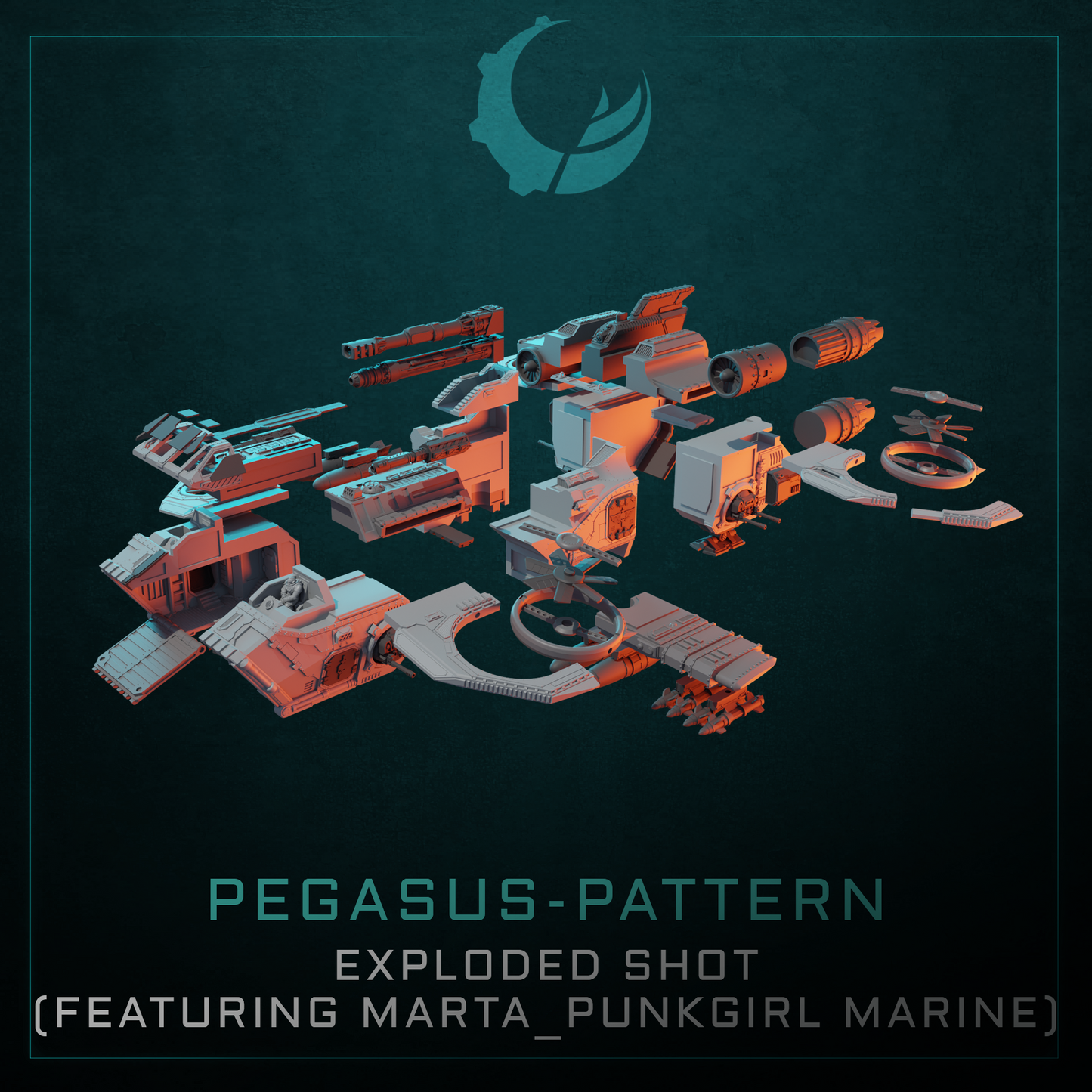 PEGASUS-PATTERN HEAVY GUNSHIP | Maelstrom Designworks Grimdark Wargaming Miniatures
