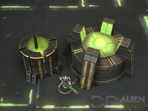 Necrontyr Power Generator Set | 3DAlienWorlds Grimdark Wargaming Terrain Role Playing Miniatures
