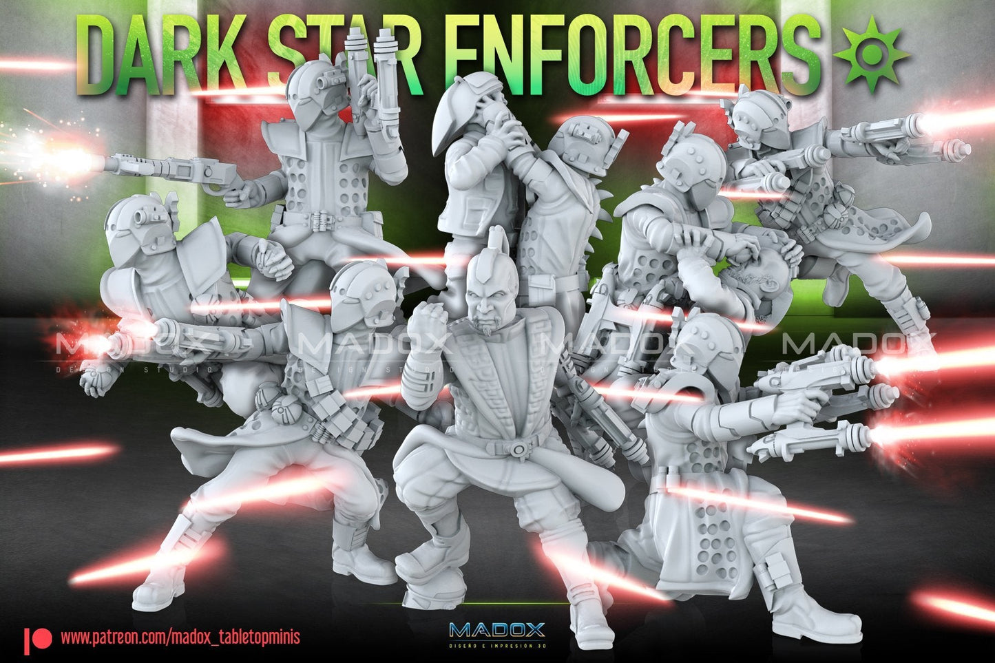 Dark Star Enforcers Monopose | Warbear Studios 28mm SciFi Wargaming Miniatures Role Playing Miniatures
