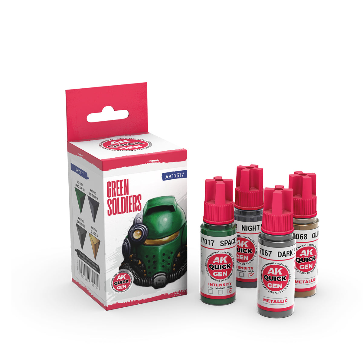 AK-Interactive: Quick Gen Paints: Green Soldiers (Quick Gen Set)