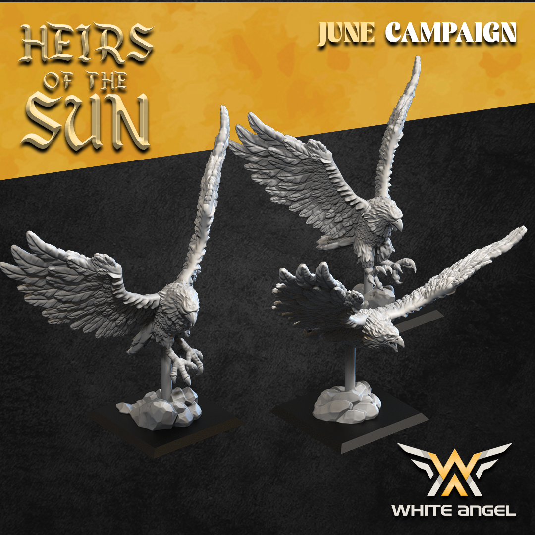 High Elf Great Eagles | White Angel 28/32mm Fantasy Wargaming Miniatures Role Playing Miniatures
