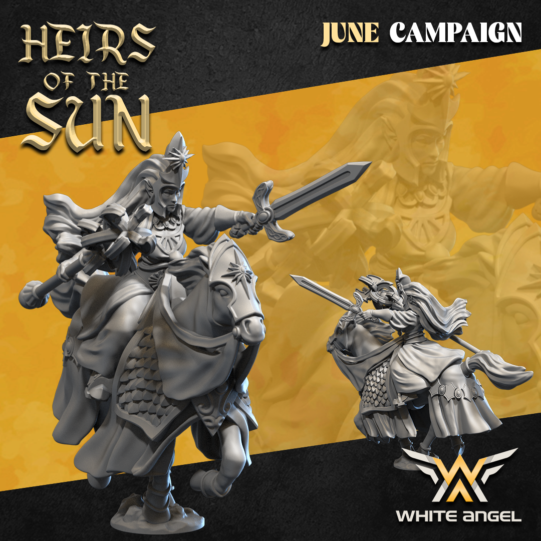 High Elf Mounted High Priestess | White Angel 28/32mm Fantasy Wargaming Miniatures