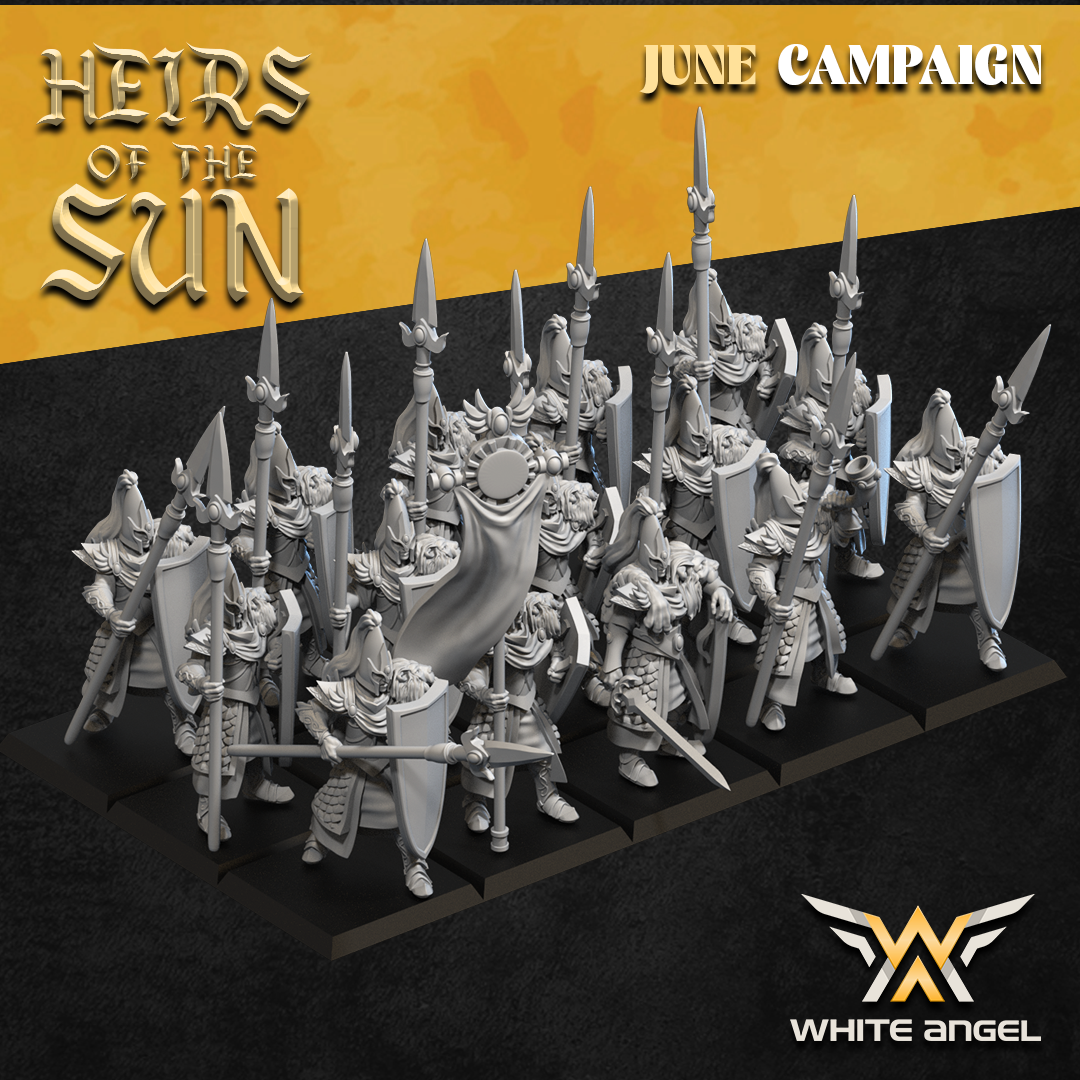 High Elf Lion Spearmen | White Angel 28/32mm Fantasy Wargaming Miniatures