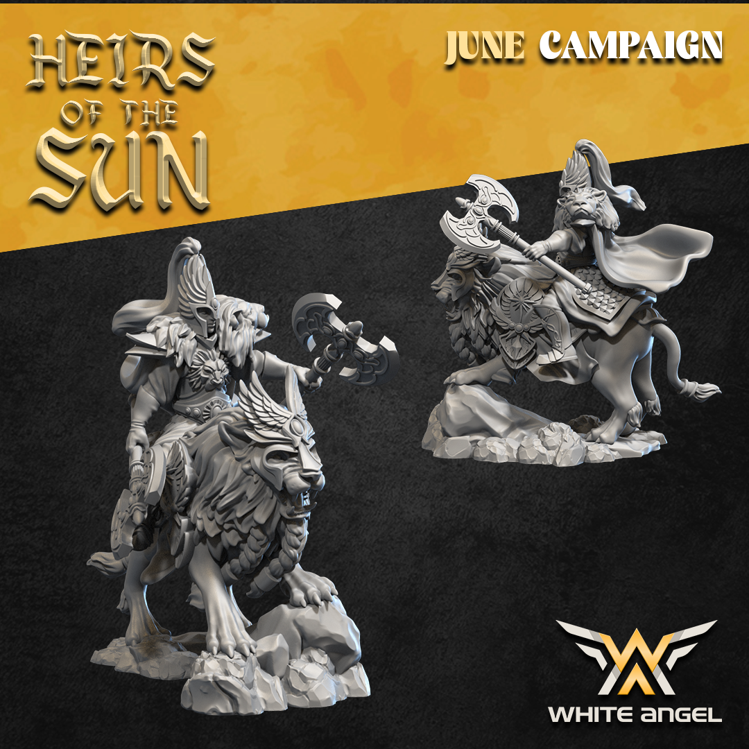 High Elf Mounted Lion Lord | White Angel 28/32mm Fantasy Wargaming Miniatures