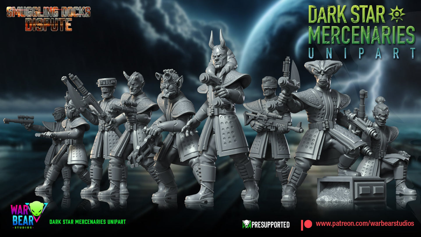 Dark Star Mercenaries Monopose | Warbear Studios 28mm SciFi Wargaming Miniatures Role Playing Miniatures