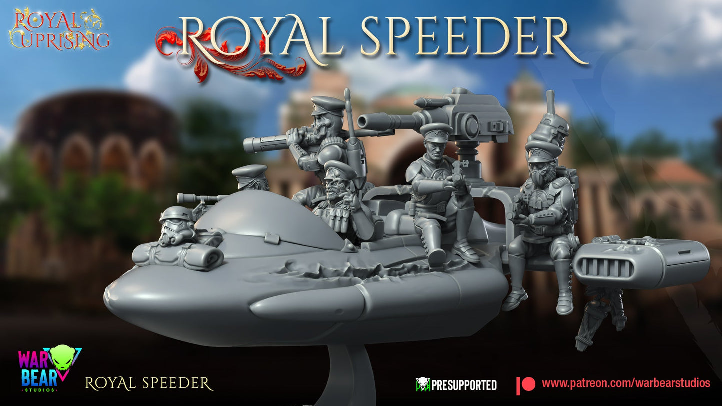 Royal Uprising Royal Speeder | Warbear Studios 28mm SciFi Wargaming Miniatures Role Playing Miniatures
