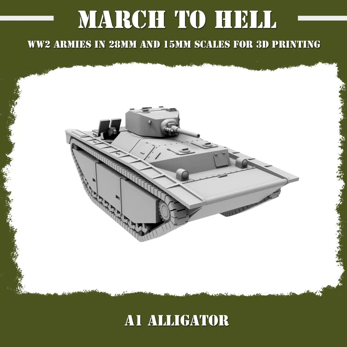 WW2 UNITES STATES MARINES (USM) A1 ALLIGATOR | 3DBreed 15mm Wargaming Miniatures