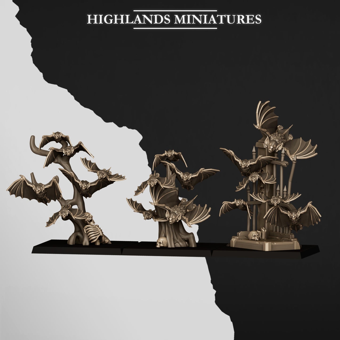 Transilvanya Bat Swarms | Highlands Miniatures 28/32mm Fantasy Wargaming Miniatures Role Playing Miniatures