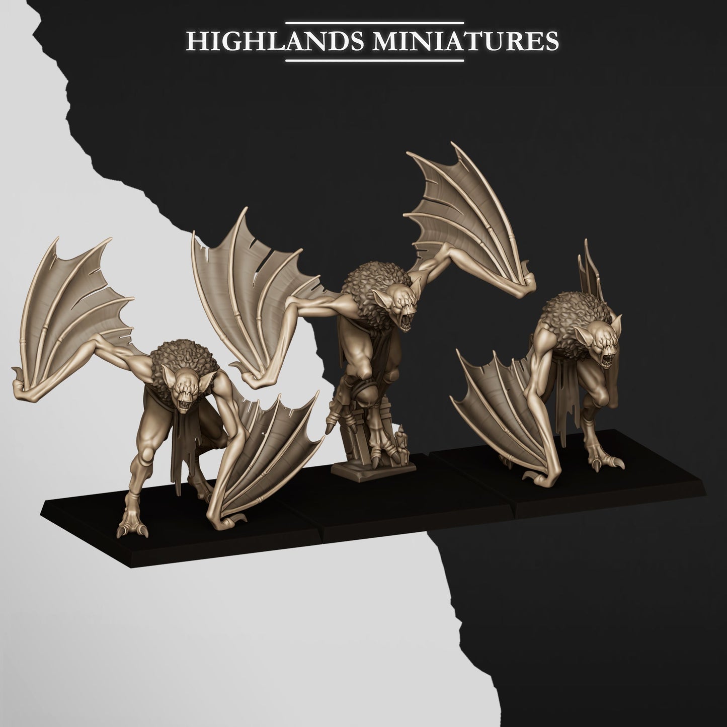 Transilvanya Crypt Bats | Highlands Miniatures 28/32mm Fantasy Wargaming Miniatures Role Playing Miniatures