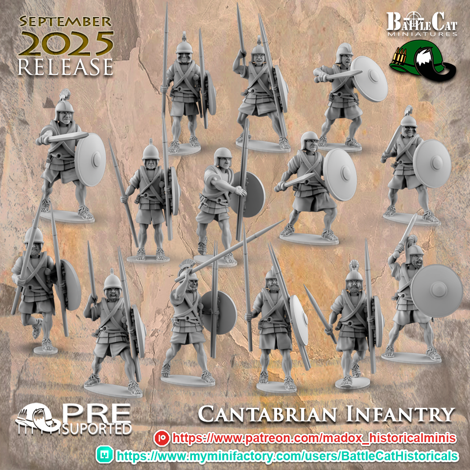 Iberian Cantabrian Infantry | Battlecat 28mm Historical Wargaming Miniatures Role Playing Miniatures