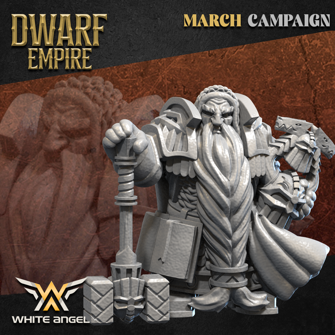 Dwarf Empire Commander | White Angel 28/32mm Fantasy Wargaming Miniatures