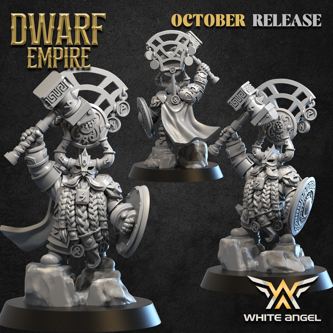 Dwarf Empire Storm Hammer | White Angel 28/32mm Fantasy Wargaming Miniatures Role Playing Miniatures