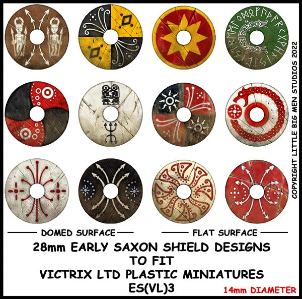 Early Saxon Shield Designs 3 Transfers - Victrix