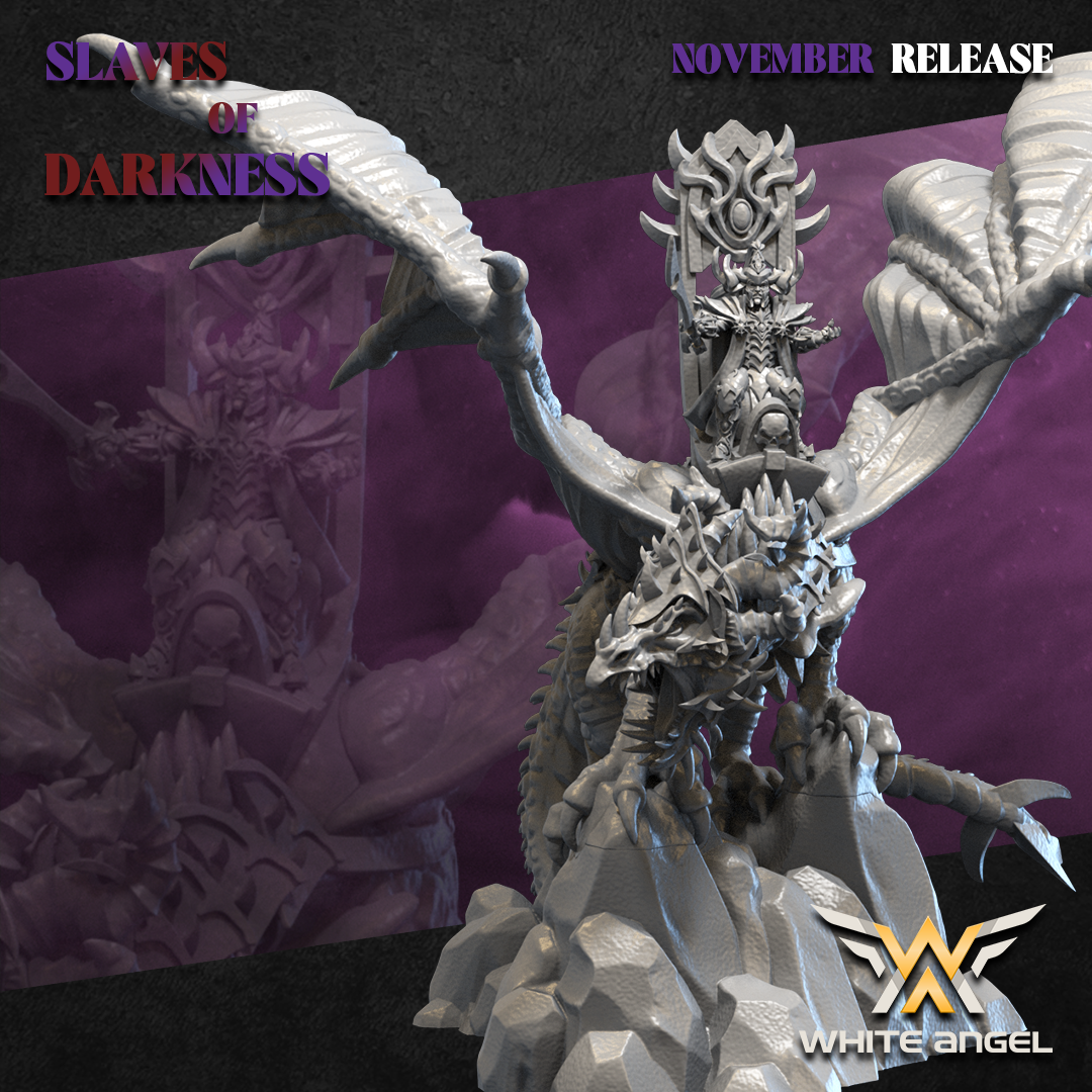 Dark Elf Dragon Lord | White Angel 28/32mm Fantasy Wargaming Miniatures