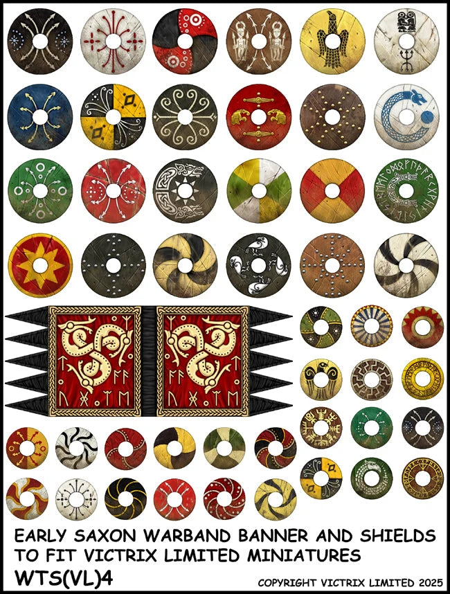 Early Saxon Warband Banner Sheet - Victrix