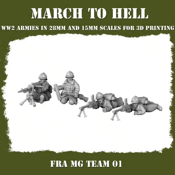 WW2 FRENCH ARMY MG TEAM | 3DBreed 15mm Wargaming Miniatures